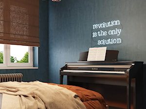 projekt SIRIUS - Średnia czarna sypialnia, styl nowoczesny - zdjęcie od STELLARstudio