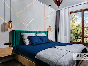 projekt APUS Harmonica House - Średnia szara sypialnia, styl nowoczesny - zdjęcie od STELLARstudio