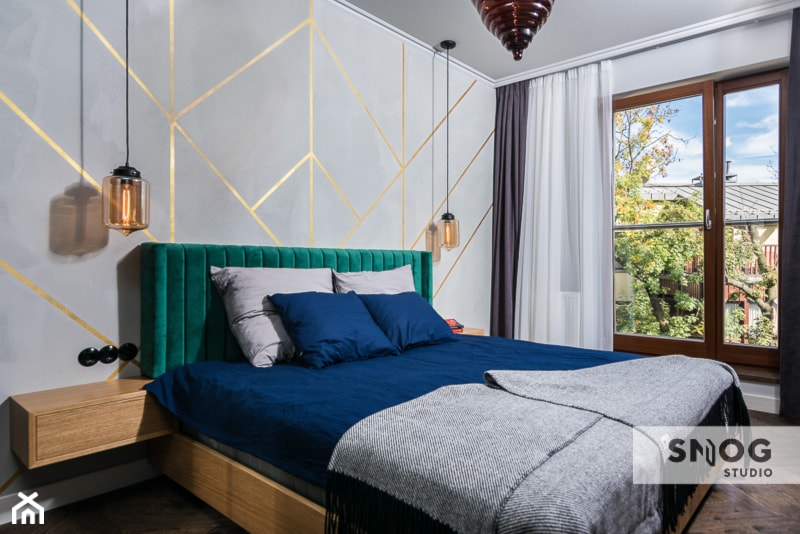 projekt APUS Harmonica House - Średnia szara sypialnia, styl nowoczesny - zdjęcie od STELLARstudio - Homebook