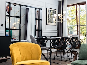 projekt APUS Harmonica House - Średnia biała jadalnia w salonie, styl nowoczesny - zdjęcie od STELLARstudio