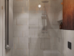 projekt AURORA - Mała bez okna z punktowym oświetleniem łazienka, styl nowoczesny - zdjęcie od STELLARstudio