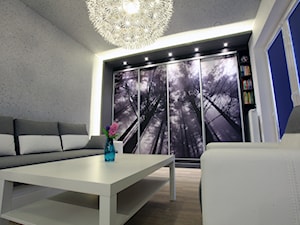 Konkurs - salon w mieszkaniu z biurem - zdjęcie od ARTDOM Pracownia Projektowa Renata Modrzyńska-Kasiak