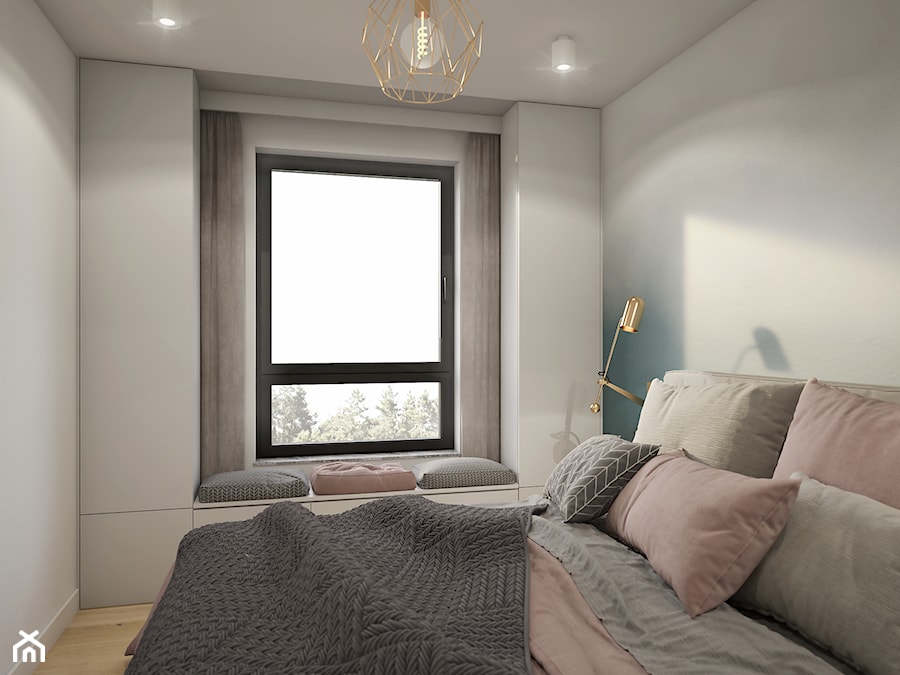 KLASYCZNA elegancja - Mała szara sypialnia, styl tradycyjny - zdjęcie od 2xKO Studio