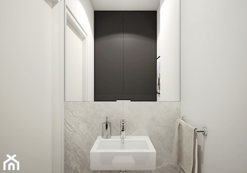 CIEPŁA biel - Mała łazienka, styl minimalistyczny - zdjęcie od 2xKO Studio