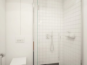 RETRO navy blue - Mała na poddaszu bez okna łazienka, styl vintage - zdjęcie od 2xKO Studio