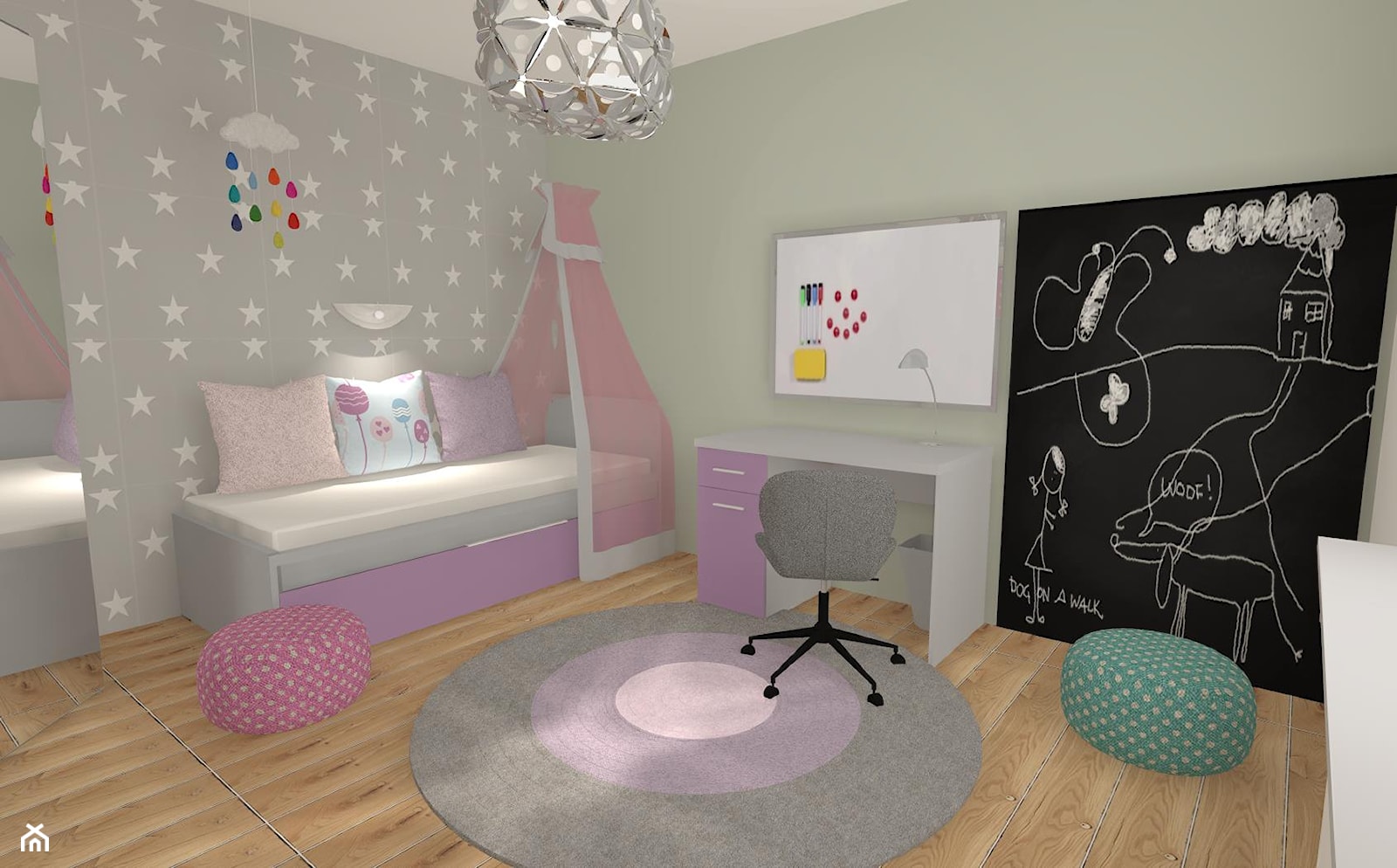 Pokój dla dziewczynki - zdjęcie od MK projekt meble - Homebook