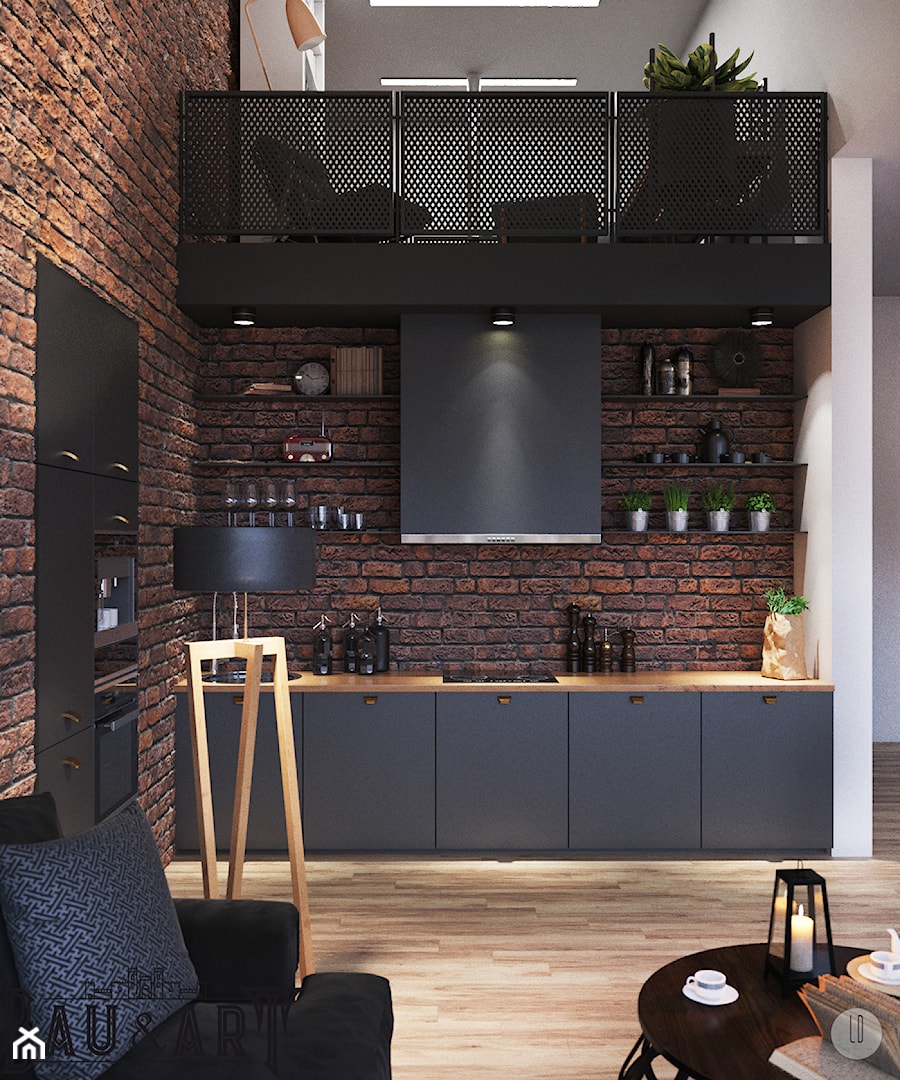 Loft - Kuchnia - zdjęcie od BAU&ART Studio Projektowania i Aranżacji Wnętrz