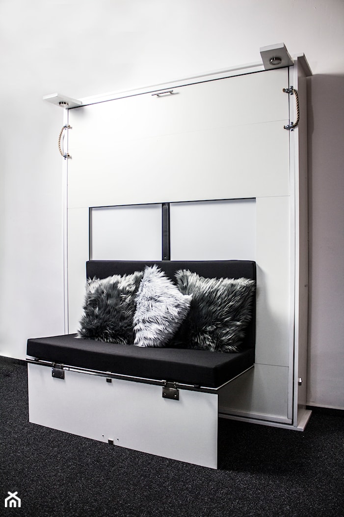 Łóżko chowane z funkcjonalnymi frontami - zdjęcie od niewidzialnemeble - Homebook