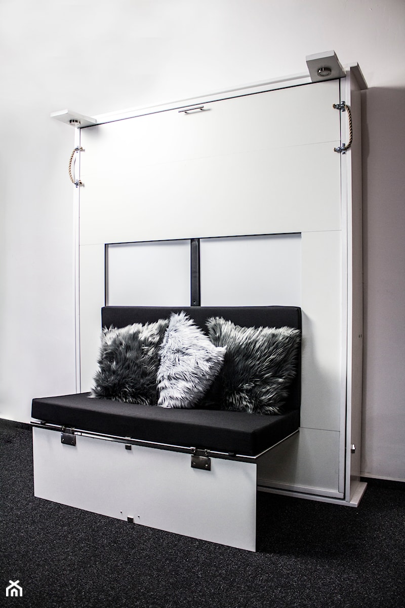 Łóżko chowane z funkcjonalnymi frontami - zdjęcie od niewidzialnemeble