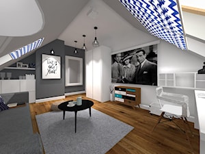 Dom pod Głogowem - Duży szary pokój dziecka dla nastolatka dla chłopca dla dziewczynki, styl nowoczesny - zdjęcie od STUDIO WHITE Architektura Wnętrz
