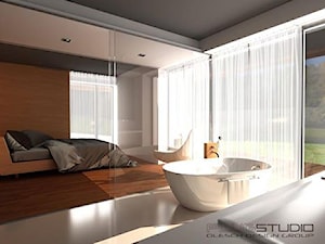 projekt łazienki z sypialnia - zdjęcie od Plugshop