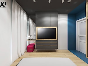 Mieszkanie nowoczesne z kolorem - Sypialnia, styl nowoczesny - zdjęcie od NUUKI