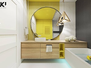 Mieszkanie nowoczesne z kolorem - Łazienka, styl nowoczesny - zdjęcie od NUUKI