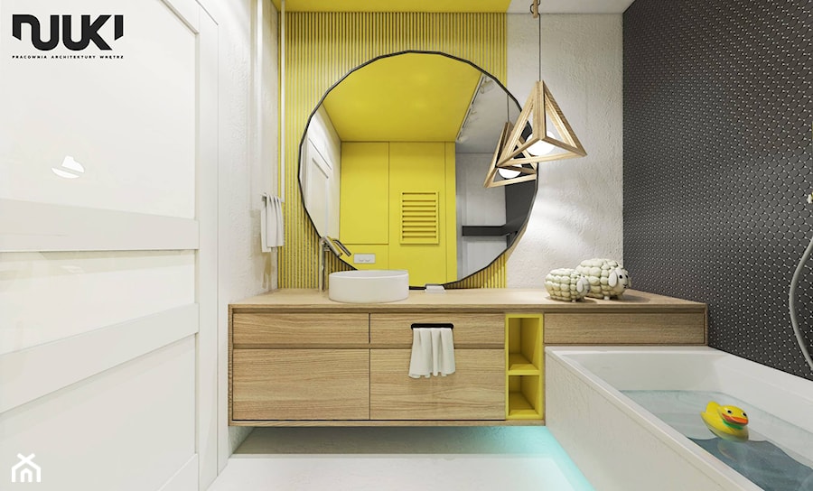 Mieszkanie nowoczesne z kolorem - Łazienka, styl nowoczesny - zdjęcie od NUUKI