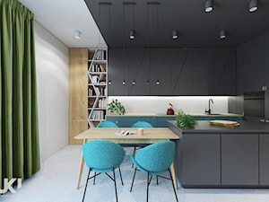 Mieszkanie nowoczesne z kolorem - Kuchnia, styl nowoczesny - zdjęcie od NUUKI