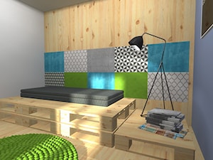 Pokój nastolatka - łóżko na paletach - zdjęcie od Marta Dadura Projektowanie i Dekorowanie Wnętrz