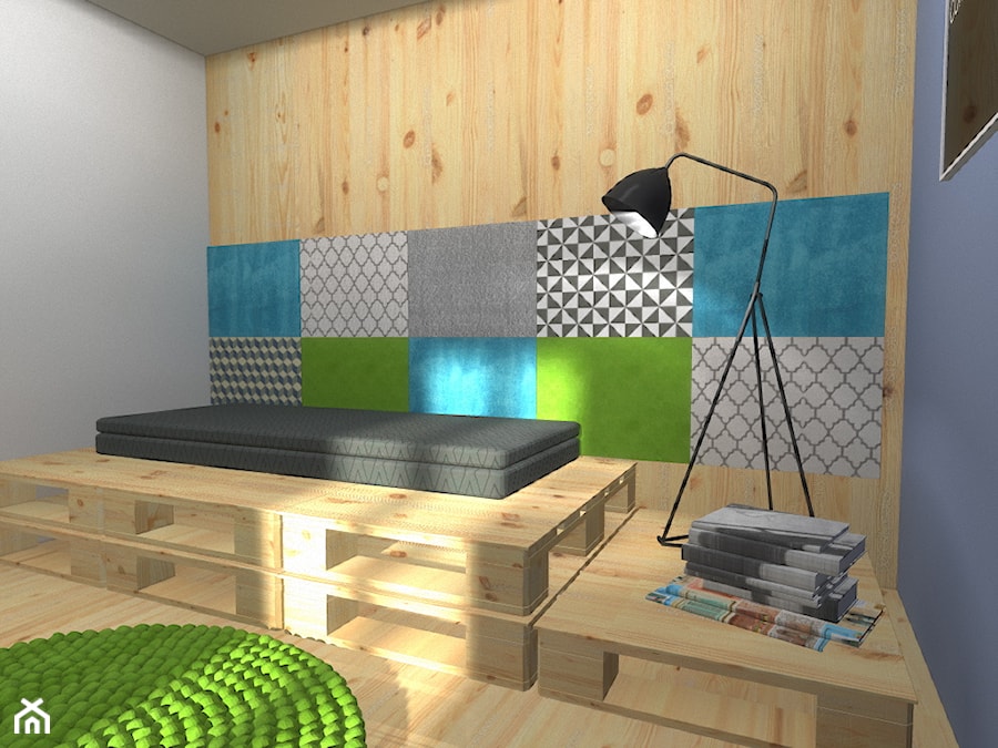 Pokój nastolatka - łóżko na paletach - zdjęcie od Marta Dadura Projektowanie i Dekorowanie Wnętrz