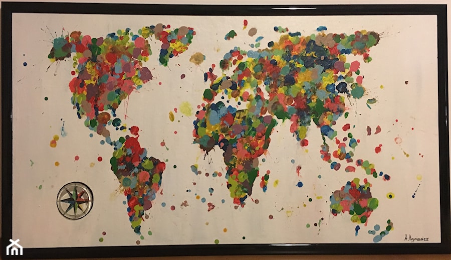 Mapa Świata + Grawerowane Flagi - zdjęcie od Mapa Swiata + Grawerowane Flagi