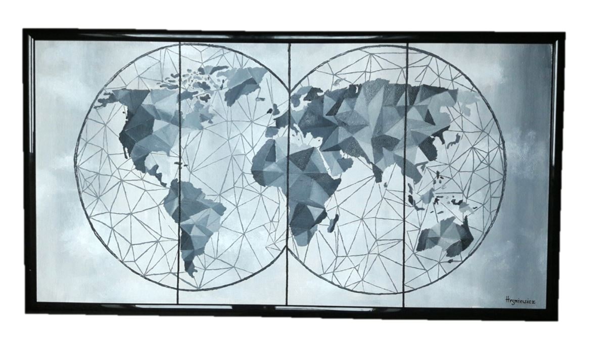 Mapa Świata + Grawerowane Flagi - zdjęcie od Mapa Swiata + Grawerowane Flagi - Homebook