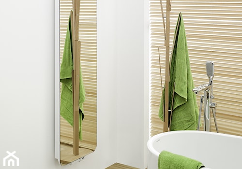 INDIVI NEW - Mała na poddaszu łazienka z oknem, styl skandynawski - zdjęcie od Instal Projekt