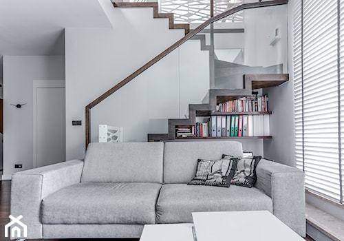 Mieszkanie na Wilanowie - Średni biały salon, styl nowoczesny - zdjęcie od Iv Design