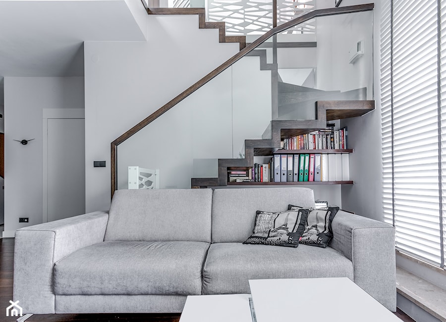 Mieszkanie na Wilanowie - Średni biały salon, styl nowoczesny - zdjęcie od Iv Design