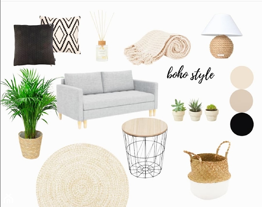 Moodboard - salon - zdjęcie od Dressup.home - home staging, aranżacja przestrzeni.