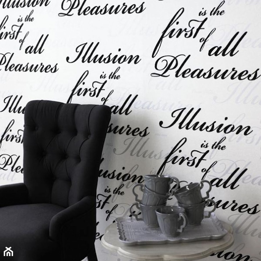 Tapety w stylu glamour- pomysł na ekstrawaganckie wnętrze - Salon, styl glamour - zdjęcie od La Poem Furniture