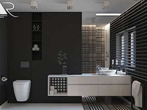Projekt Łazienki - Średnia z lustrem łazienka z oknem, styl nowoczesny - zdjęcie od Małgorzata Rosińska