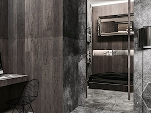 WOOD TOUCH - Średnia z biurkiem sypialnia, styl nowoczesny - zdjęcie od VEYAZDESIGN