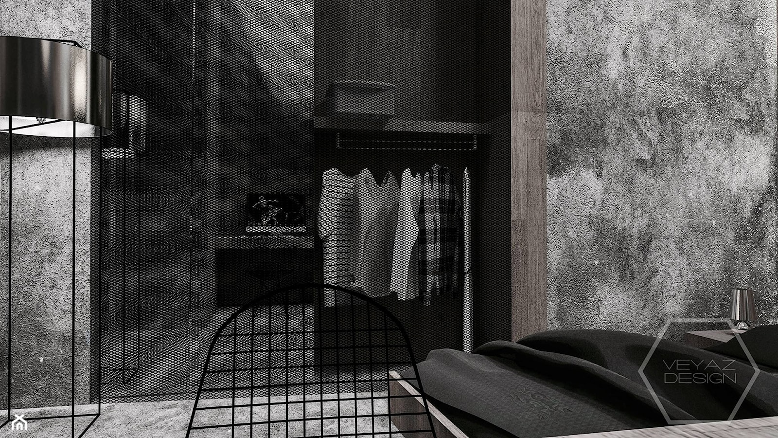 WOOD TOUCH - Szara sypialnia, styl nowoczesny - zdjęcie od VEYAZDESIGN - Homebook