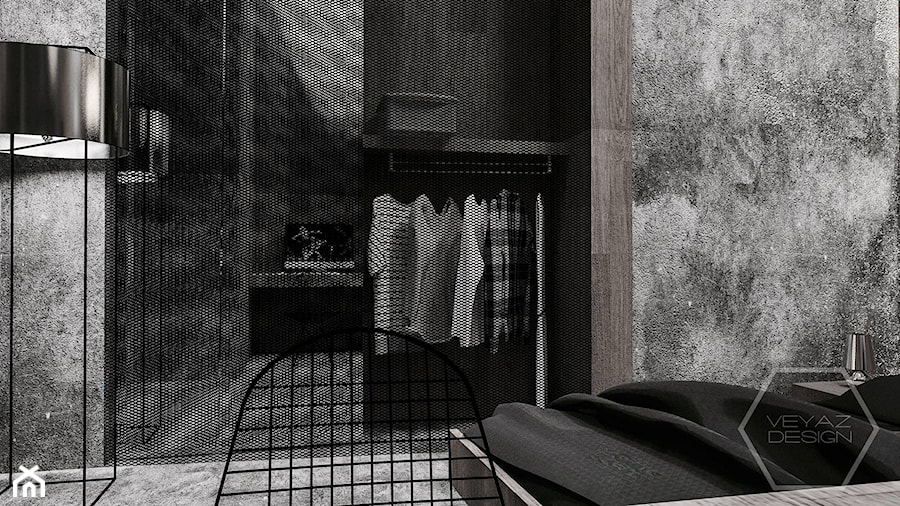 WOOD TOUCH - Szara sypialnia, styl nowoczesny - zdjęcie od VEYAZDESIGN