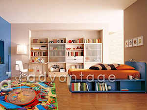 Duży beżowy brązowy niebieski pokój dziecka dla dziecka dla nastolatka dla chłopca dla dziewczynki - zdjęcie od ADvantager