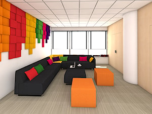 Pomysł na ścianę, aranżacja ściany, salon, biuro (projekt: www.mikomax.pl) - zdjęcie od Fluffo