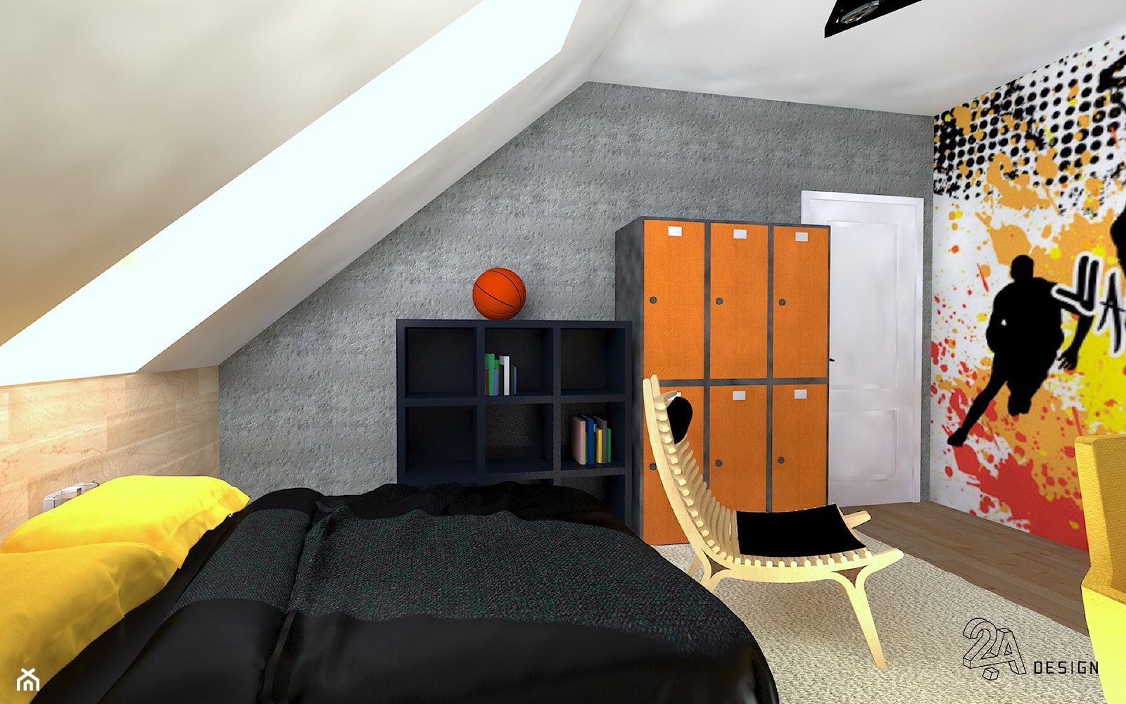Pokój Koszykarza - Pokój dziecka, styl nowoczesny - zdjęcie od 2A DESIGN - Homebook