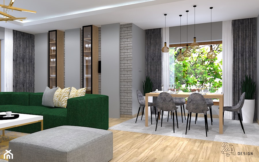 W Klimacie Greenery - Salon, styl nowoczesny - zdjęcie od 2A DESIGN