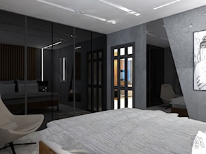 Naturalnie i Nowocześnie - Średnia czarna sypialnia, styl nowoczesny - zdjęcie od 2A DESIGN