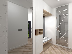 Beton i Drewno - Średni biały hol / przedpokój, styl nowoczesny - zdjęcie od 2A DESIGN