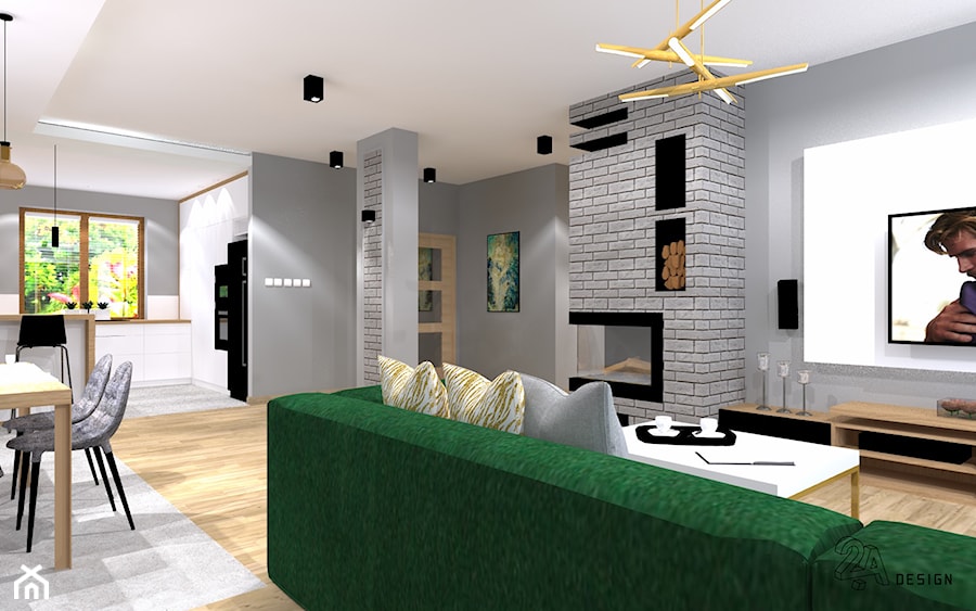 W Klimacie Greenery - Salon, styl nowoczesny - zdjęcie od 2A DESIGN