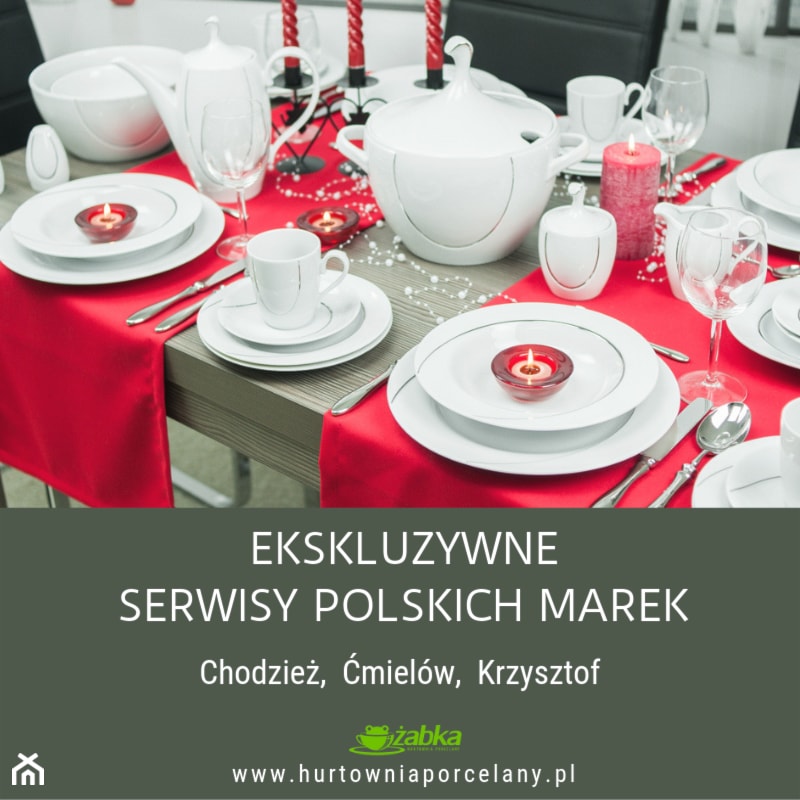 5 eleganckich i dużych serwisów porcelanowych z polskich fabryk – klasyczne piękno - zdjęcie od Żabka Hurtownia Porcelany