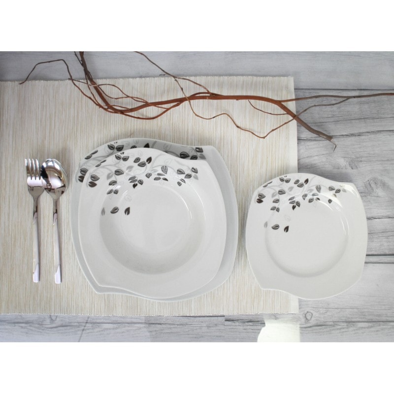 Serwis obiadowy, talerze o nowoczesnej minimalistycznej formie Veroni Megan - zdjęcie od Żabka Hurtownia Porcelany - Homebook