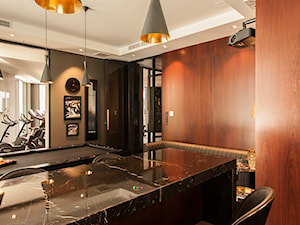 BraBank Apartments - Średnia czarna jadalnia w salonie - zdjęcie od Aleksandra Zaremba