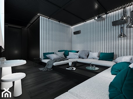 Aranżacje wnętrz - Salon: Apartament Subtrakt - Mały czarny salon, styl minimalistyczny - KANDO ARCHITECTS. Przeglądaj, dodawaj i zapisuj najlepsze zdjęcia, pomysły i inspiracje designerskie. W bazie mamy już prawie milion fotografii!