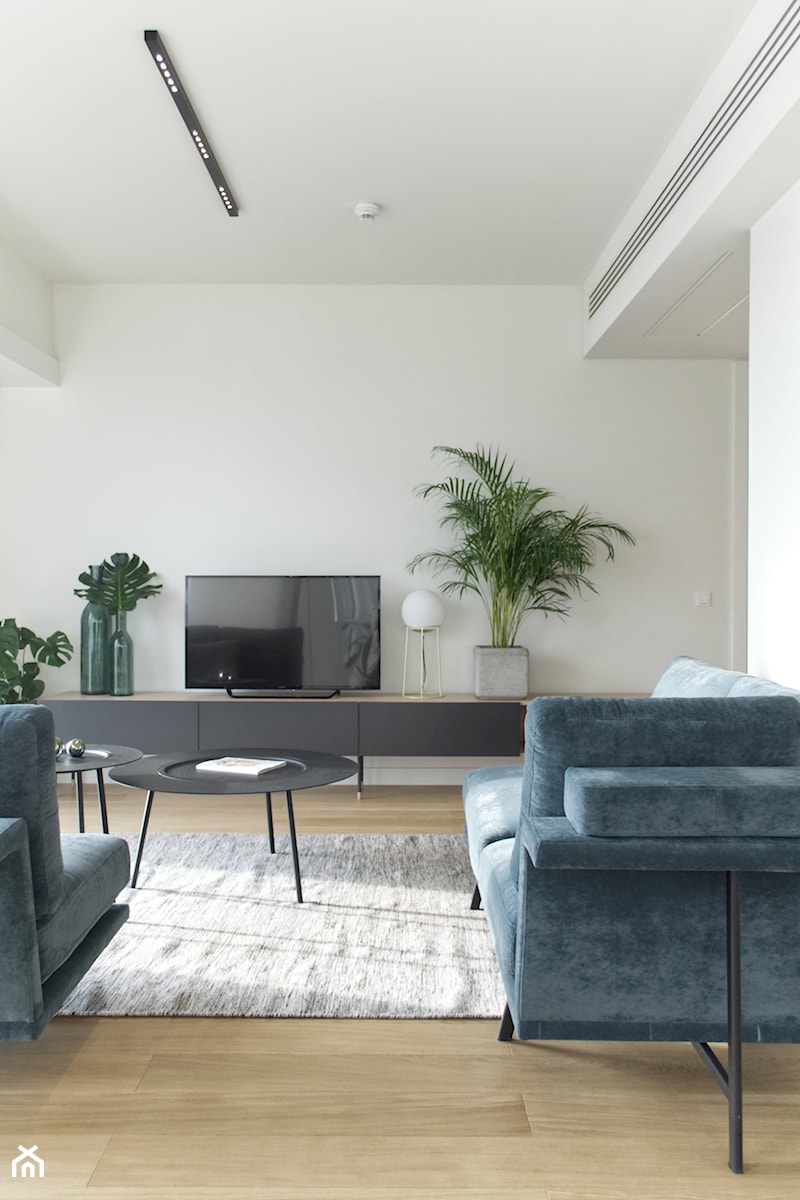 Apartament Złota 44 - Średni biały salon, styl nowoczesny - zdjęcie od KANDO ARCHITECTS