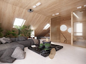 Willa Babice - Duży salon, styl minimalistyczny - zdjęcie od KANDO ARCHITECTS