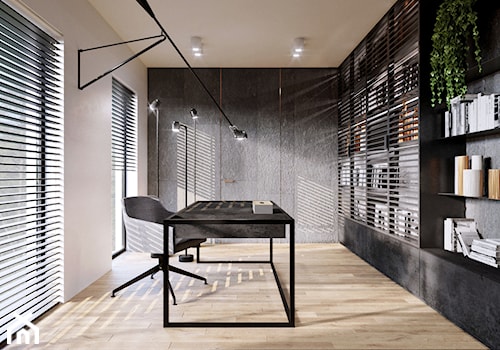 Apartament Cuprum - Średnie szare biuro, styl nowoczesny - zdjęcie od KANDO ARCHITECTS
