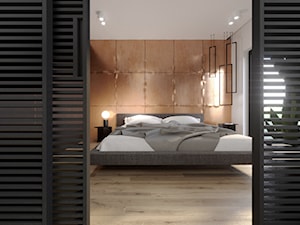 Apartament Cuprum - Duża biała sypialnia, styl nowoczesny - zdjęcie od KANDO ARCHITECTS