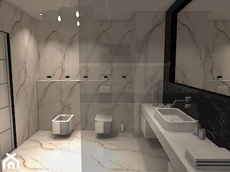 Aranżacje wnętrz - Łazienka: Przestronna toaleta w męskim apartamencie - concept-studio adrianna sztuk. Przeglądaj, dodawaj i zapisuj najlepsze zdjęcia, pomysły i inspiracje designerskie. W bazie mamy już prawie milion fotografii!