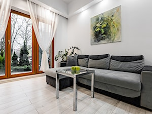 Apartamenty Platinum Szczecin - Biały salon z tarasem / balkonem - zdjęcie od Tomasz Wachowiec Fotografia