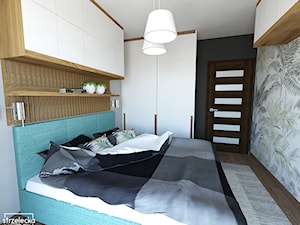 Sypialnia z motywem roślinnym - Sypialnia, styl nowoczesny - zdjęcie od Strzelecka Design